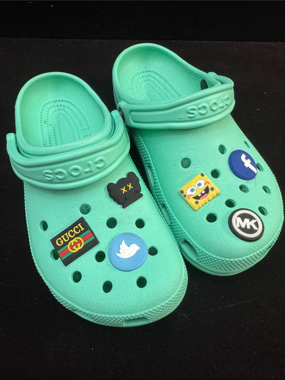 Crocs with Fun Charms size 6 Mens 8 Womens